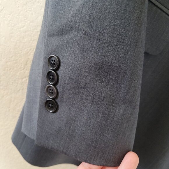 Brooks Brothers Mens Explorer Regent Fit Wool Blazer Gray sz 46L 2 Button Front - Picture 8 of 11